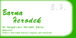 barna herodek business card